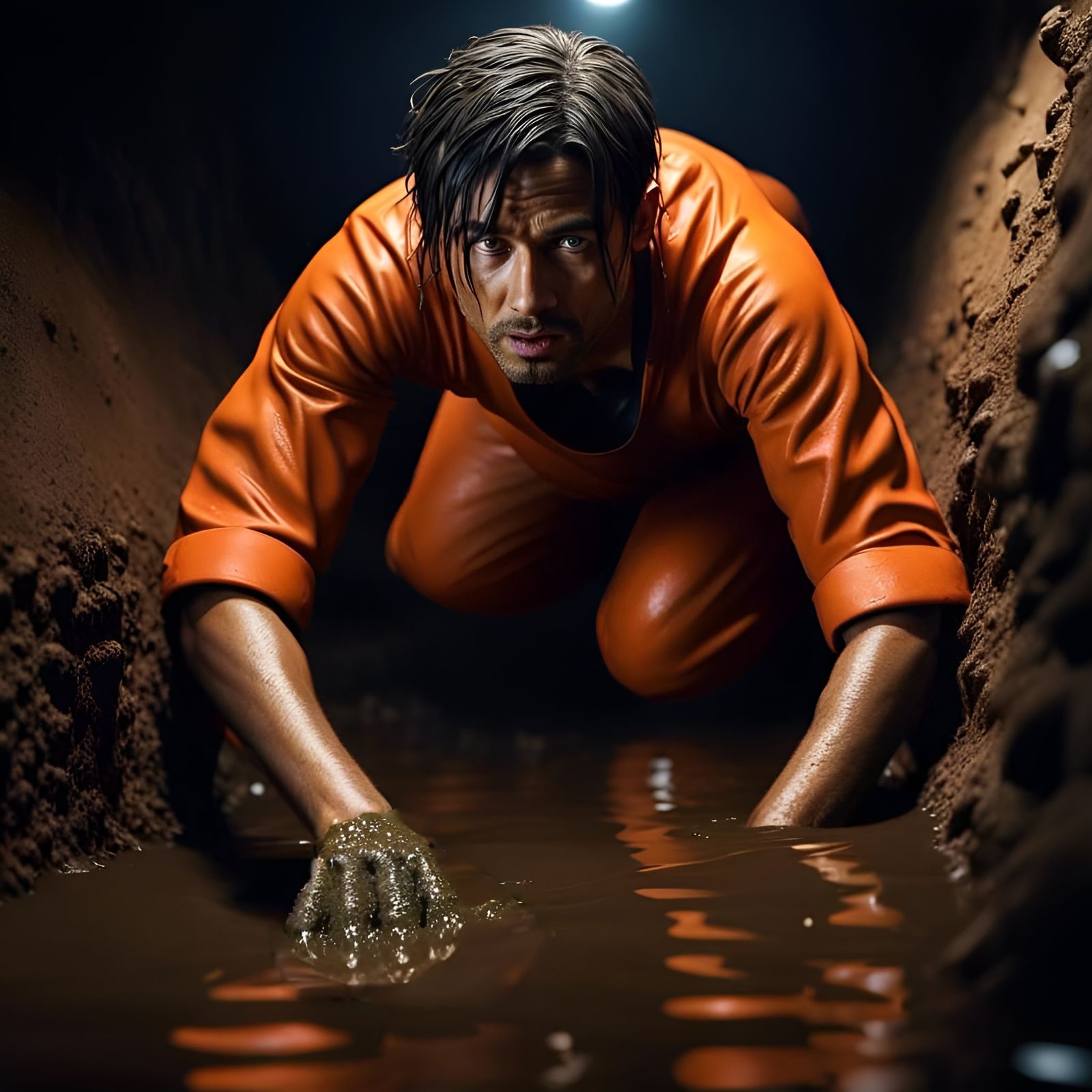 Hand Emerging from Mud