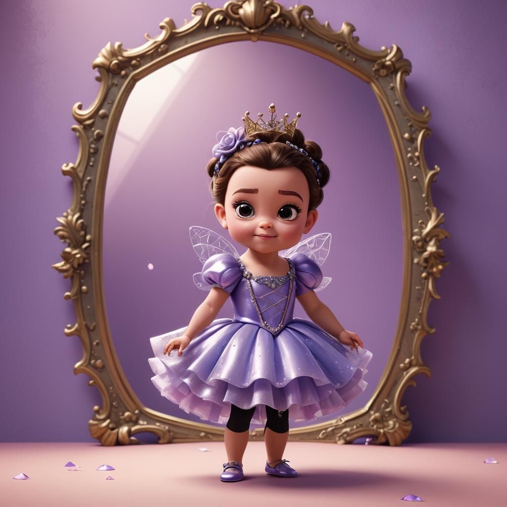 Cute Baby Spider Princess in 3D Digital Art