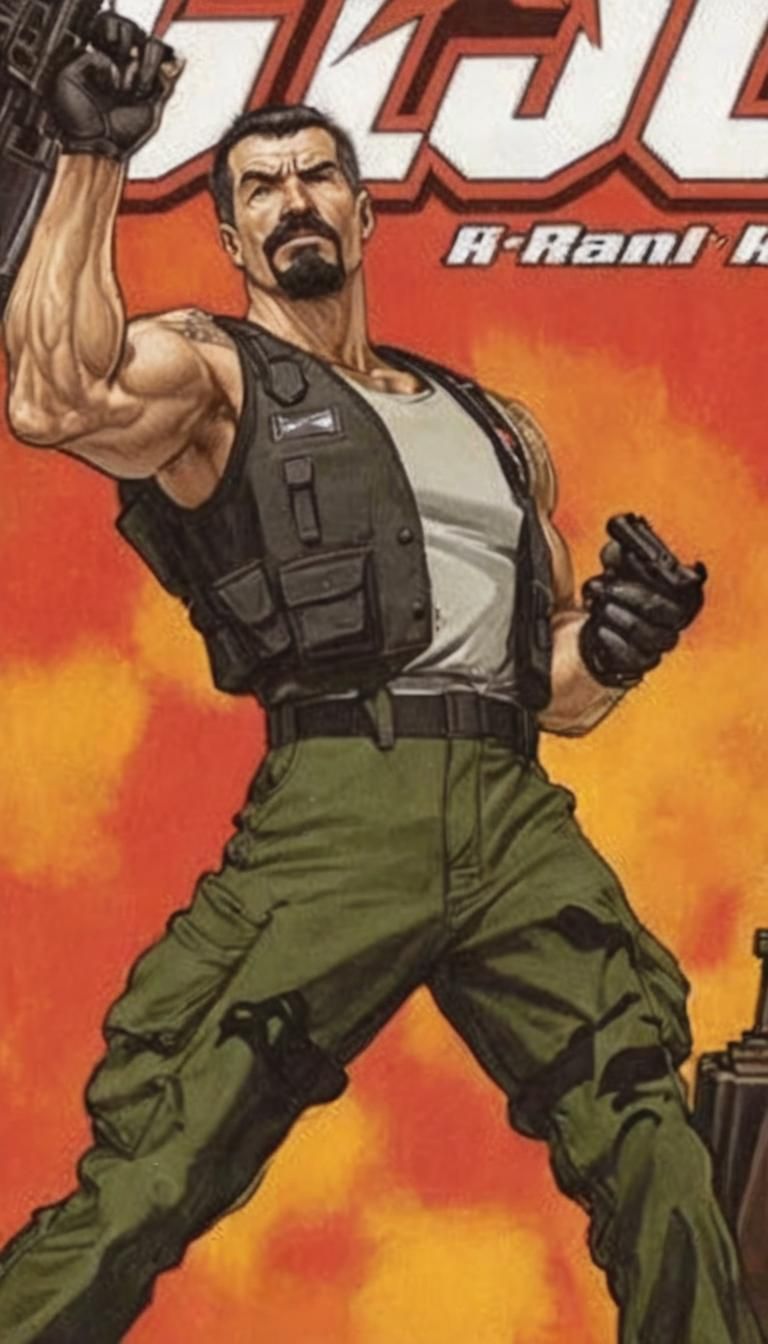 Cyberpunk-Style Warrior in Tactical Gear