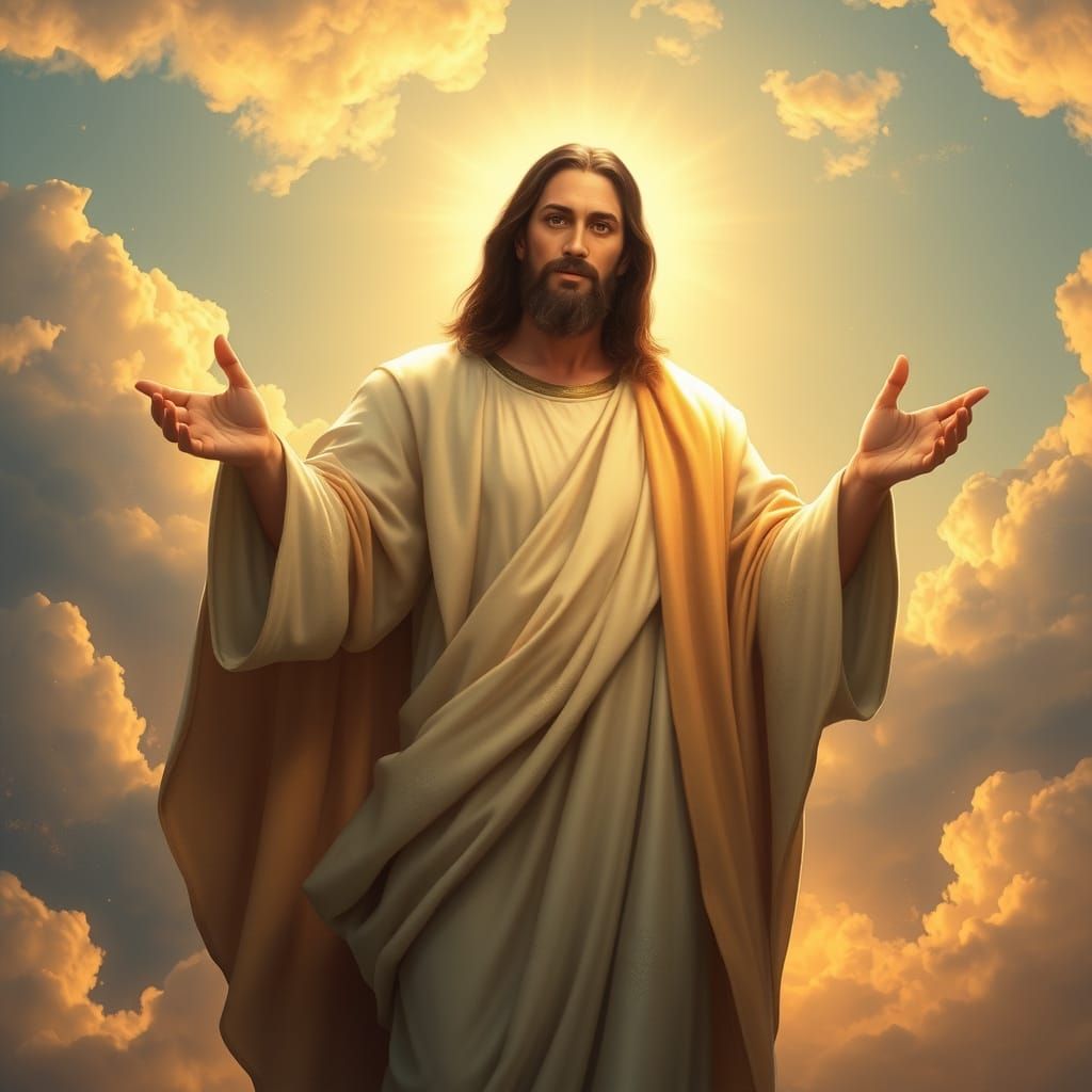 Majestic Jesus Christ in Celestial Glory