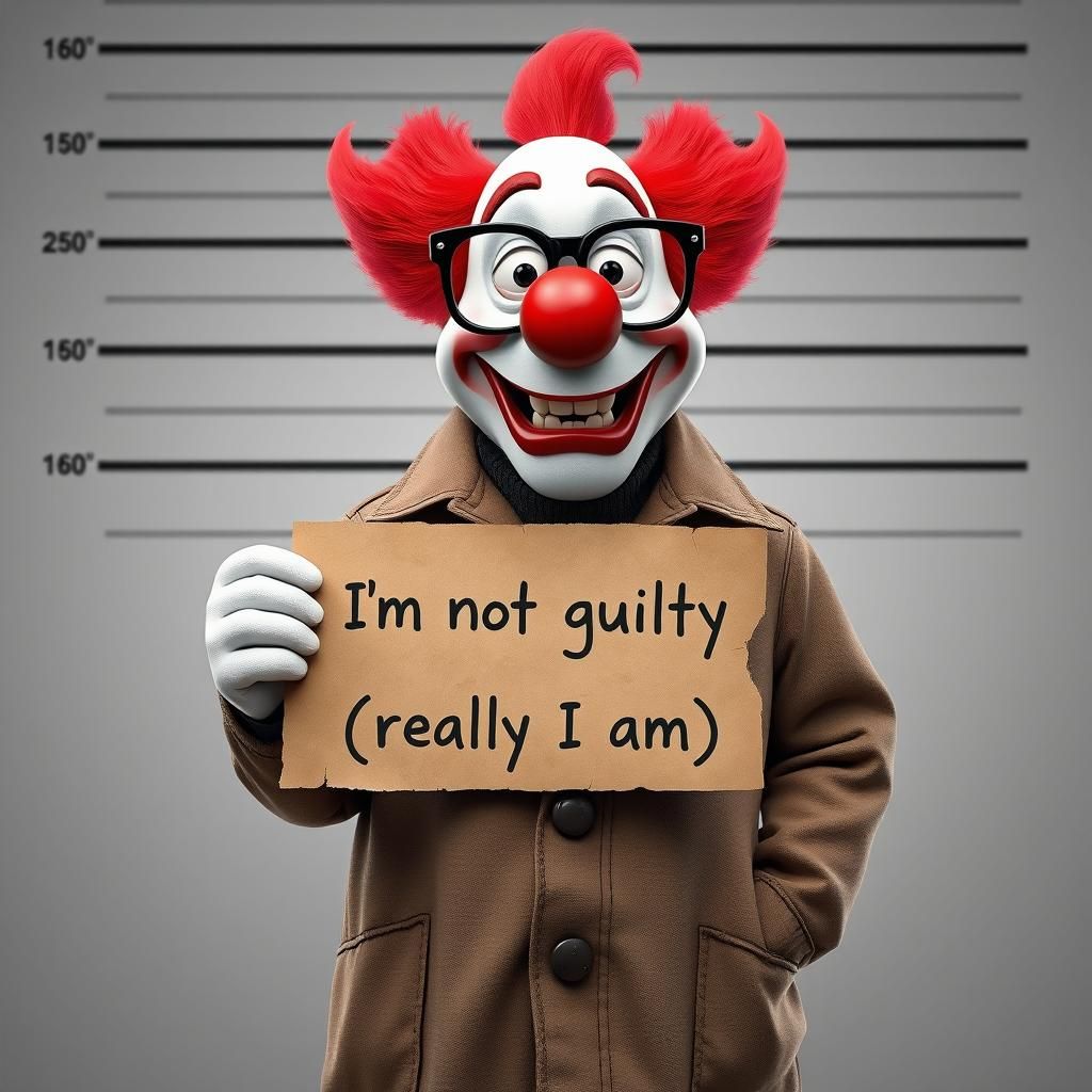 Bozo caught in the act