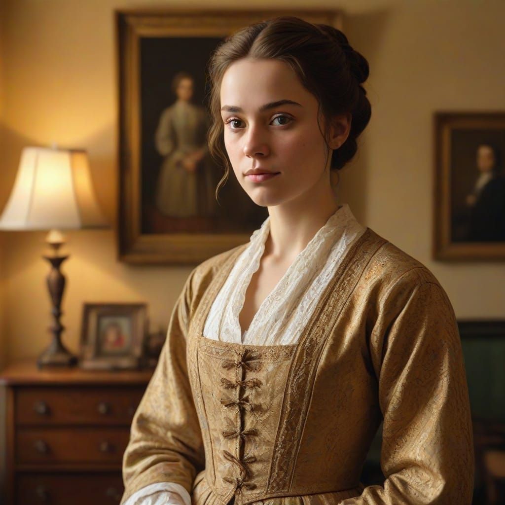 Historical Portrait in Oil Painting Style