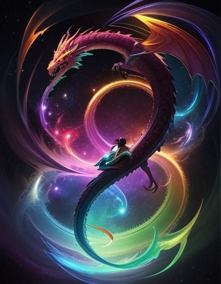 Dragon Galaxies Intertwined: An Astral Dance
