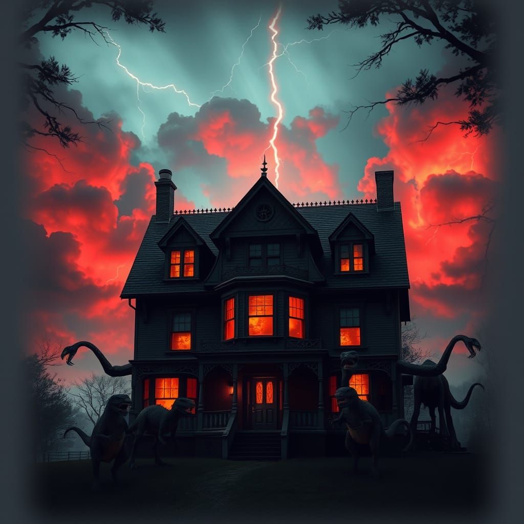 Eerie Victorian Mansion Under Siege by Otherworldly Beings