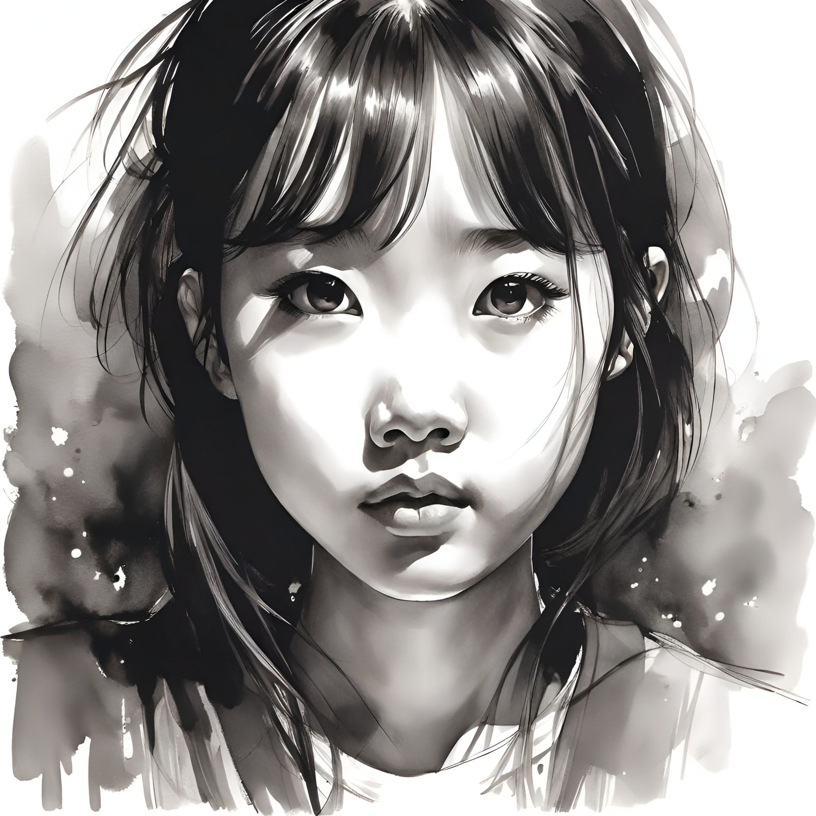 i can draw this in black+white ink  👧🏻 👀🖋️⌛️