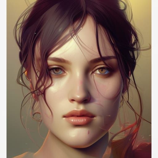 Unkissable Lips: Hyperdetailed Portrait in Artgerm Style