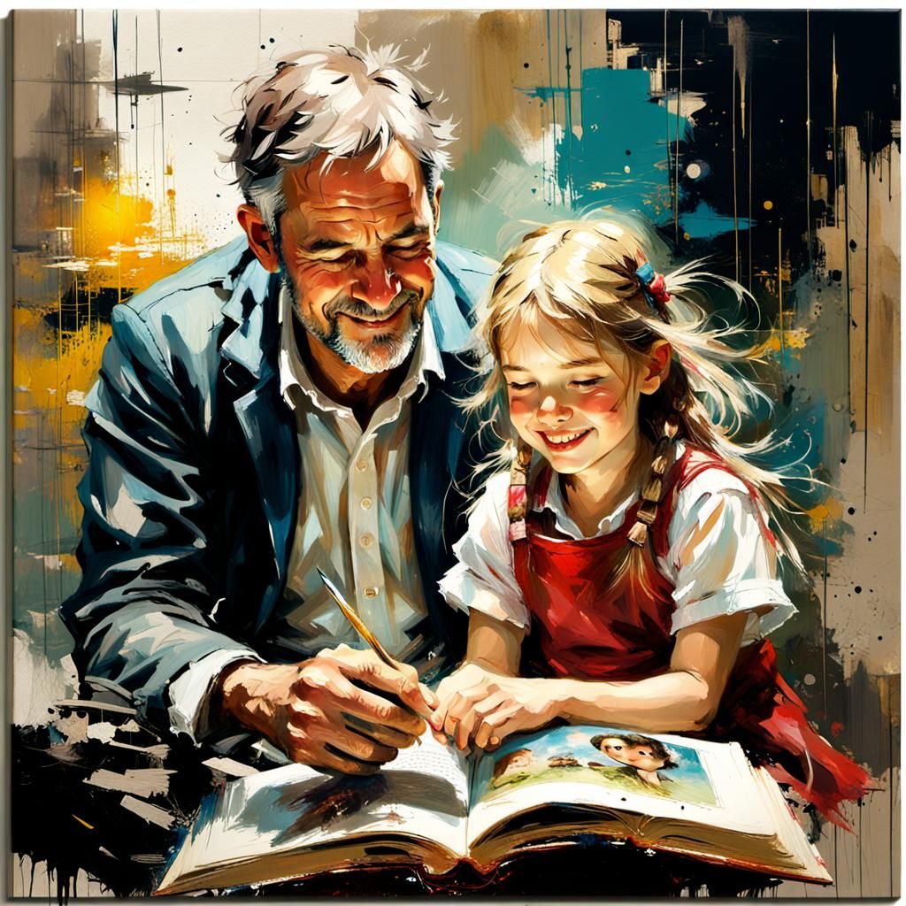 Celebrating Father Figures  ( 
 A great time with dad
 )