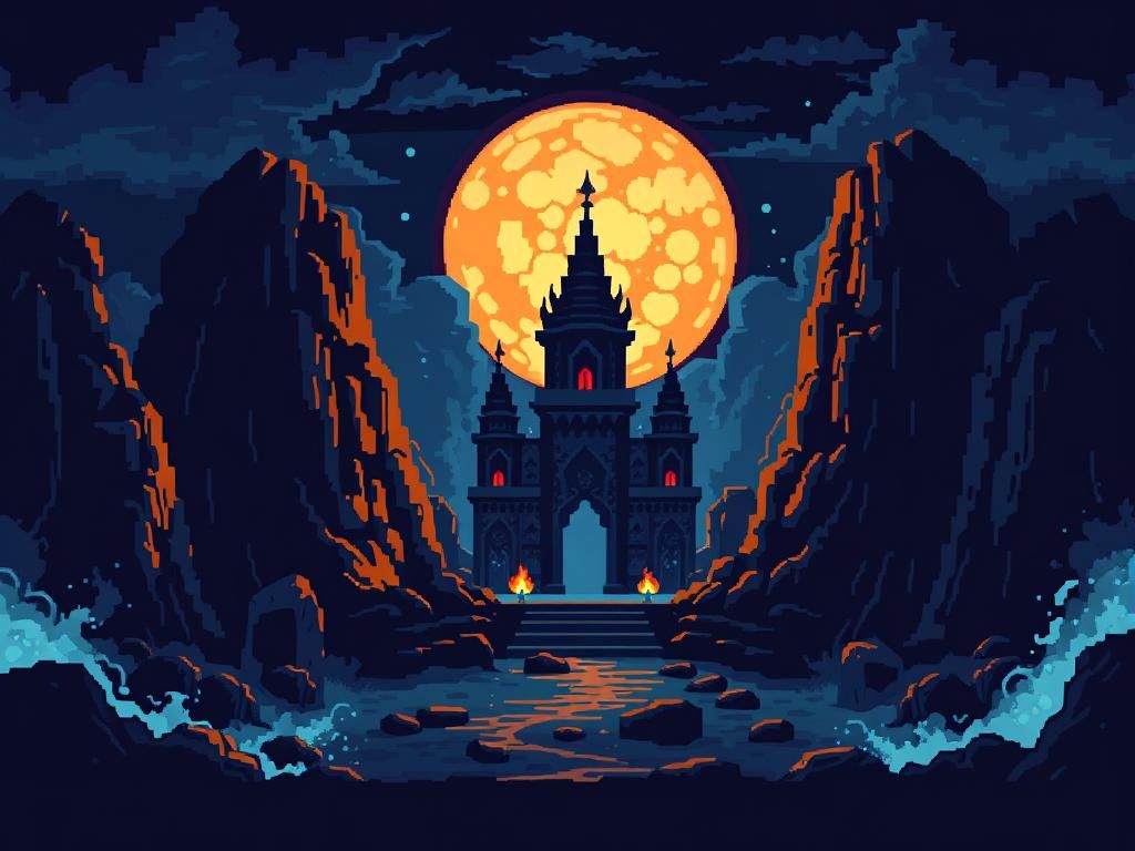 Dark Temples of Disaster: 16-Bit RPG Graphics