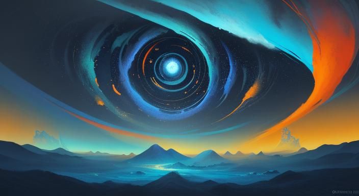 Magical City with Cosmic Stars: Surreal Concept Art