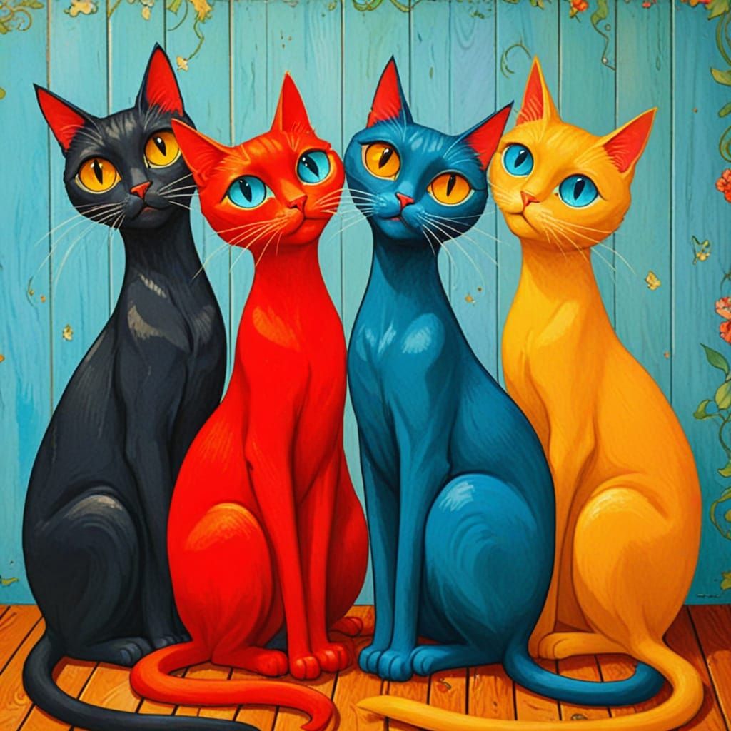 The fantastic four... cats.