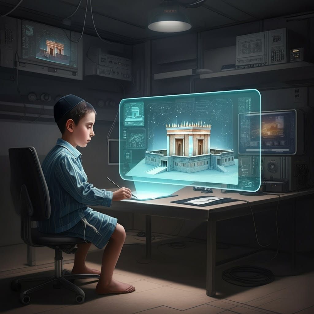 Modern Hasidic Artist Creates Futuristic Jewish Temple Rende...