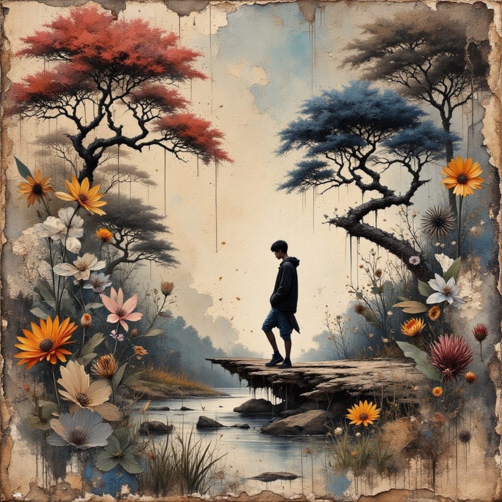 Vintage Wildlife Portrait with Fluxtachrome Dreamlike Colors