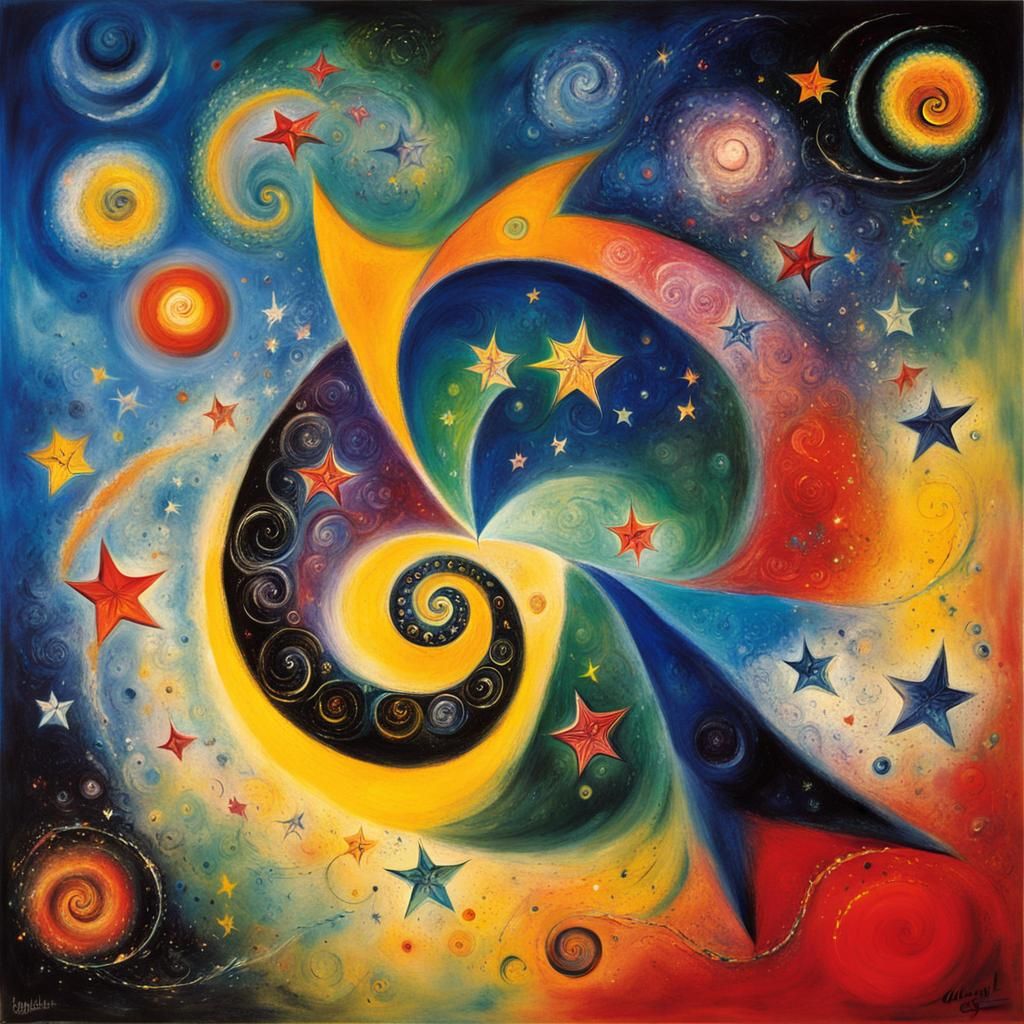 Chagall-esque Maelstrom of Flowing Stars