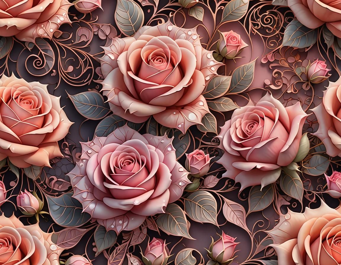 Empowering Roses: A Symbol of Resilience in Vector Art