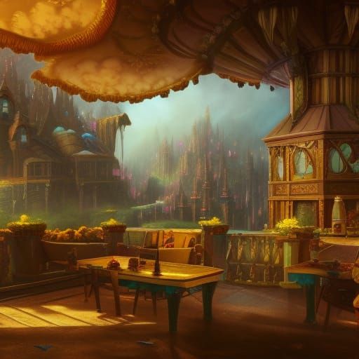Fantastical Fantasy Inn Concept Art in 8K