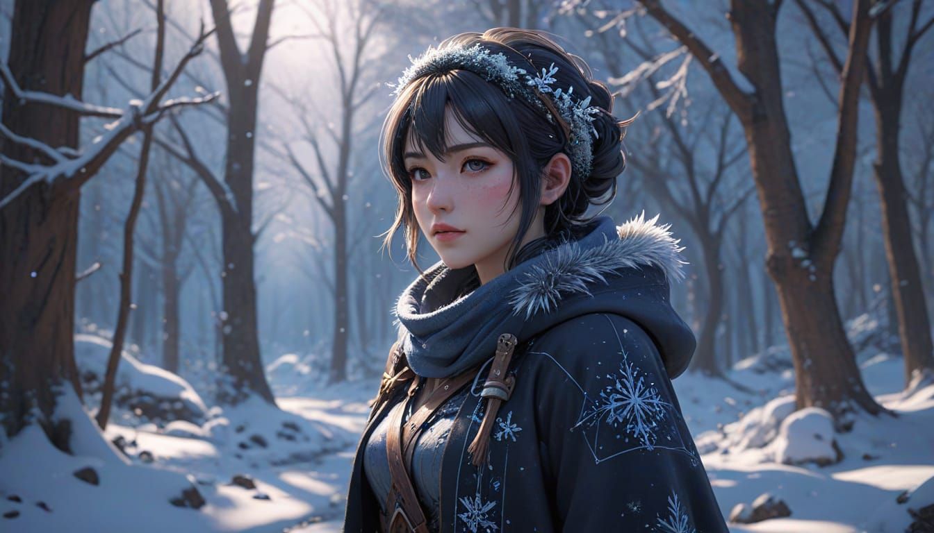 Winter Memory in Detailed 3D Anime Art