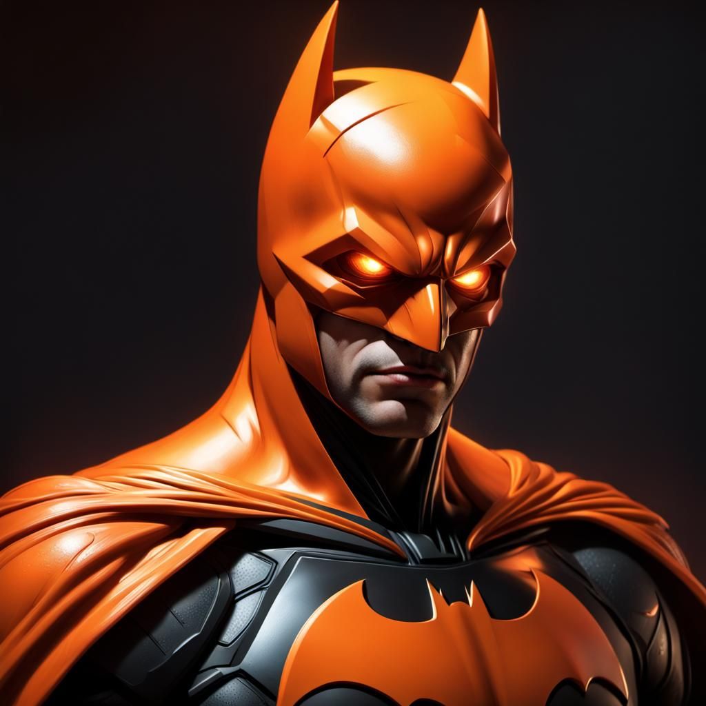 Orange Lantern Batman Splash Art Illustration