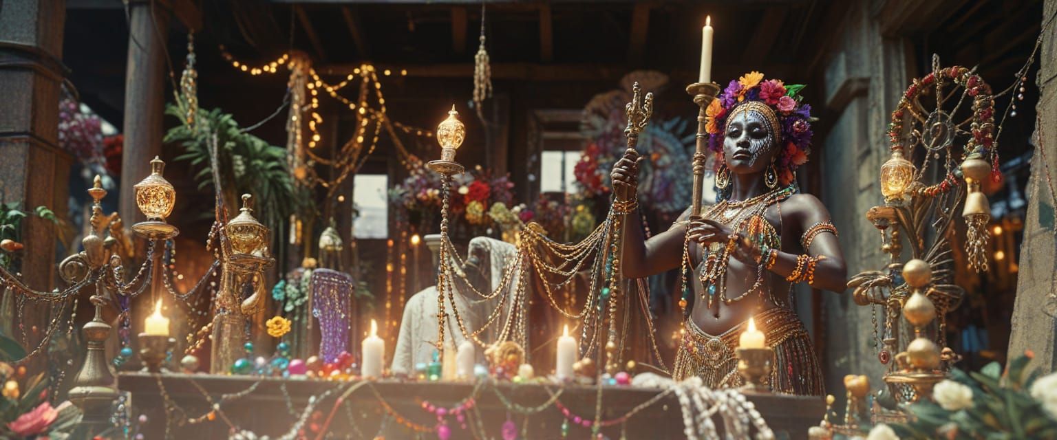 Voodoo Priestess in New Orleans: Digital Art