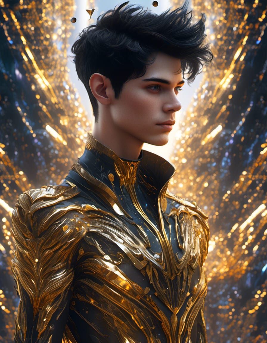 Golden Crystal Universe Portrait