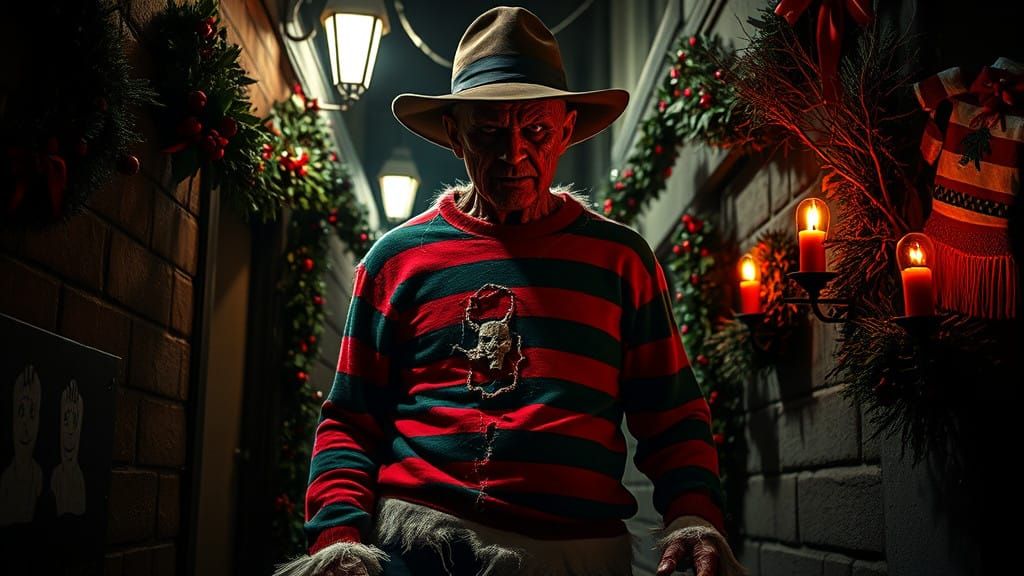 Cyberpunk Nightmare: Santa Krueger's Dark Christmas