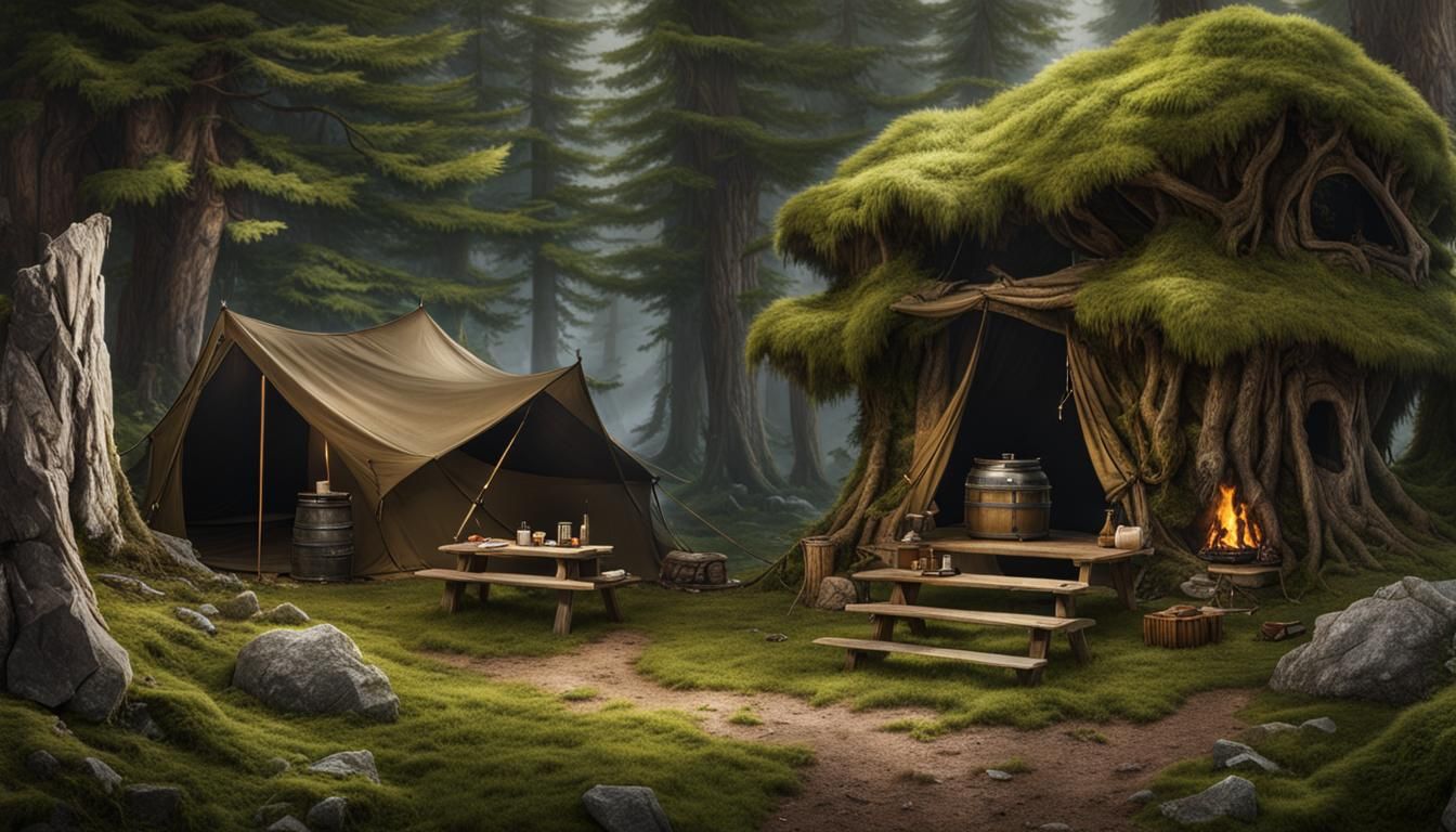 Forest Campsite Map for Dungeons and Dragons