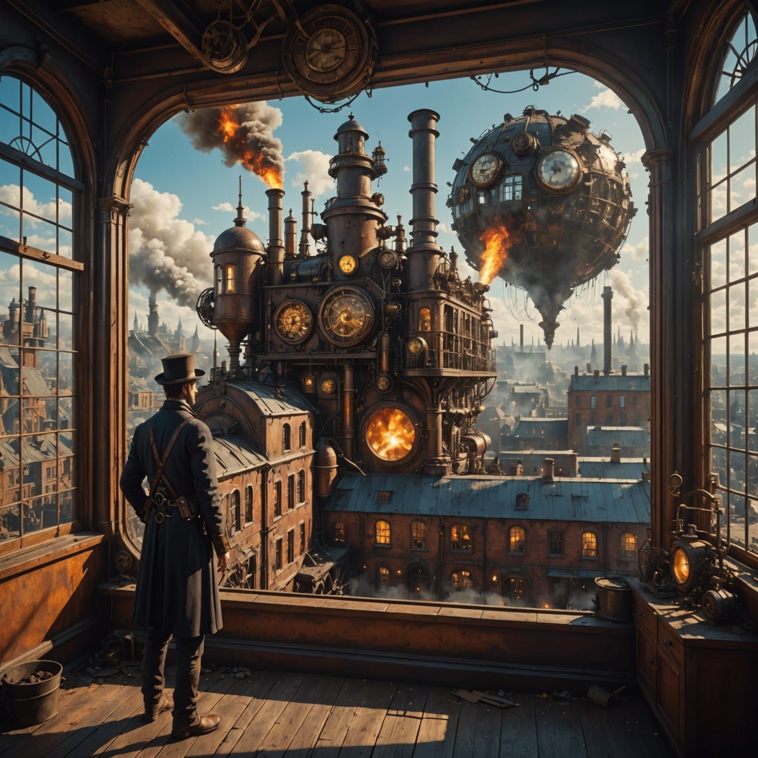 Steampunk Metropolis Unveils Futuristic Marvels
