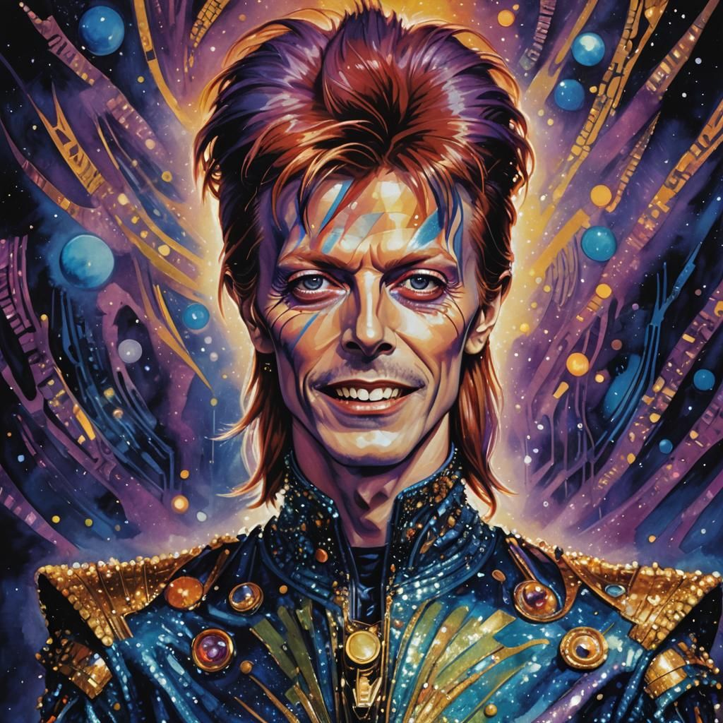 David Bowie and Ziggy Stardust Concept Art