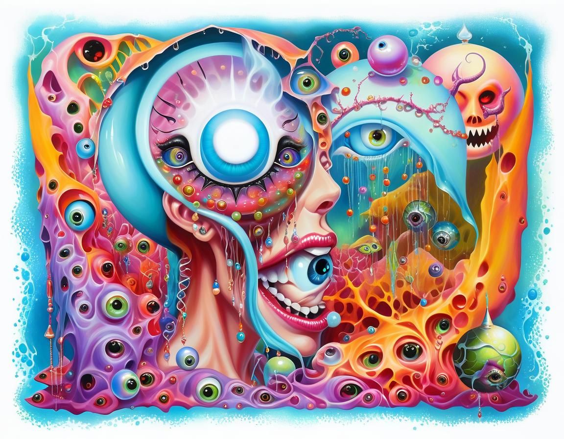 Surreal Shaman Portrait in Digital Oil Painting