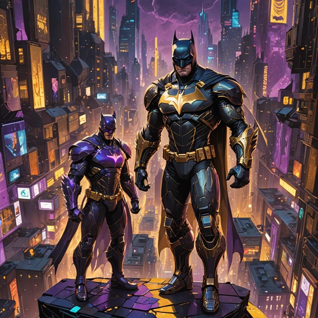 Batman Fusion Ironman Suit in Quantum City