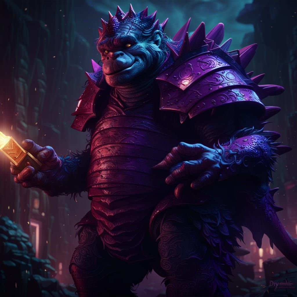 1980s Dark Fantasy Barney Concept Art