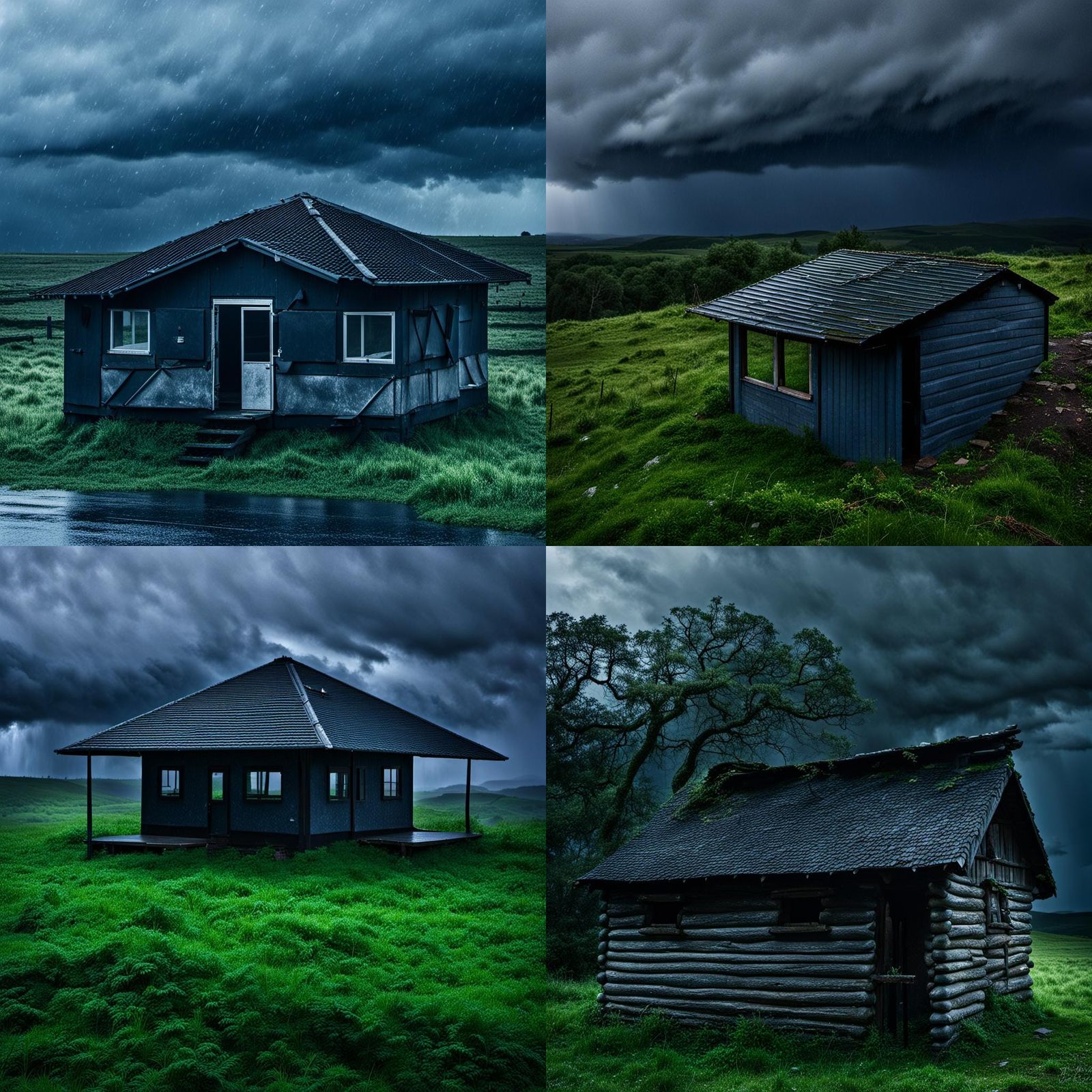 Shelter on a stormy, very rainy day