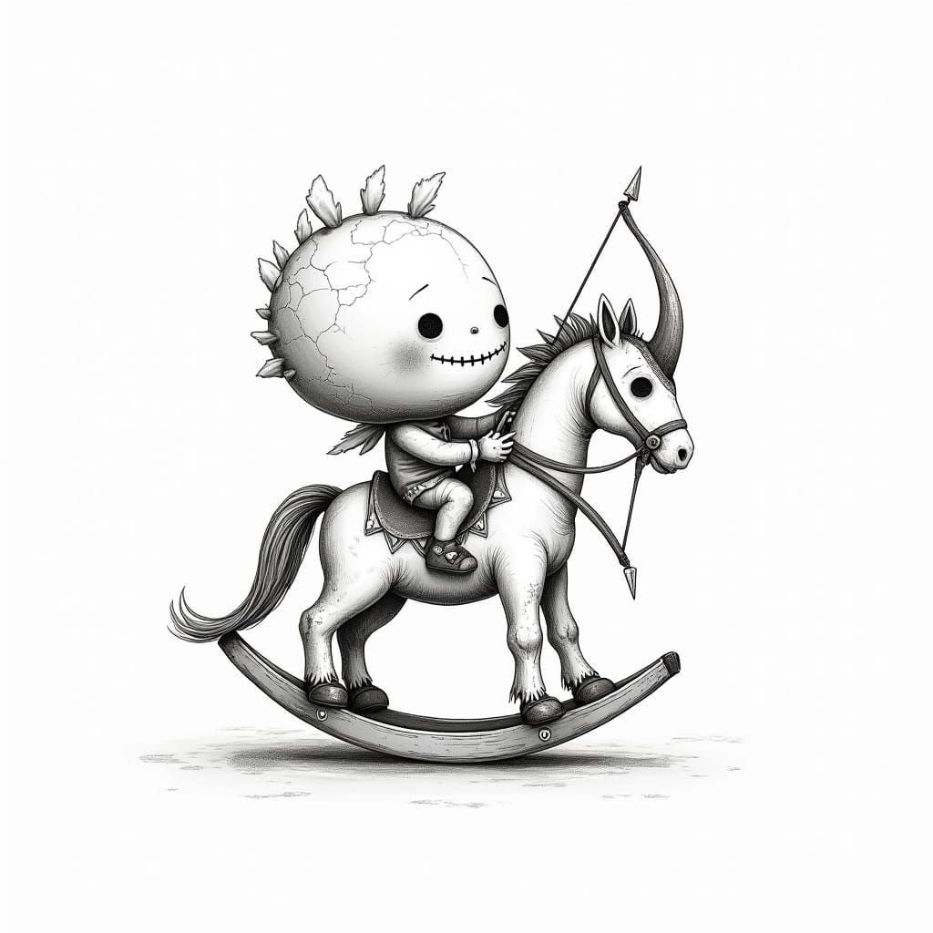 Sagittarius Zodiac Sign as Stitched Porcelain Baby