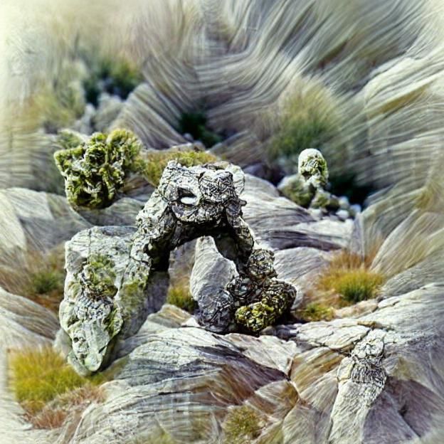 Earth Elemental Rock Monster in Landscape Photography Style