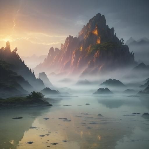 Earth Water Elemental in Surrealist Style