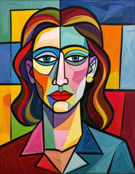 Masterpiece Cubist Portrait of a Woman