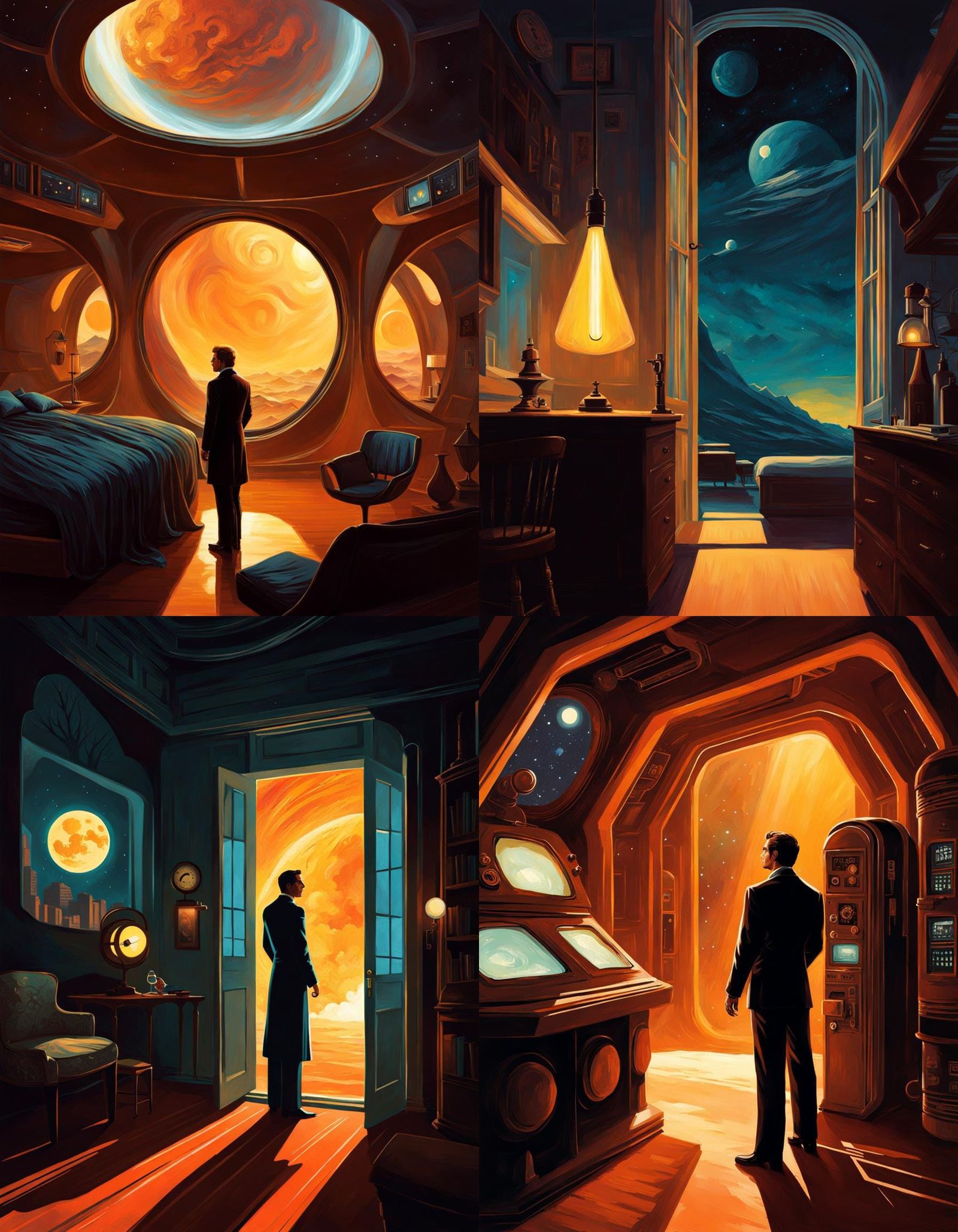 Pulp Science Fiction Image of Light and Departure