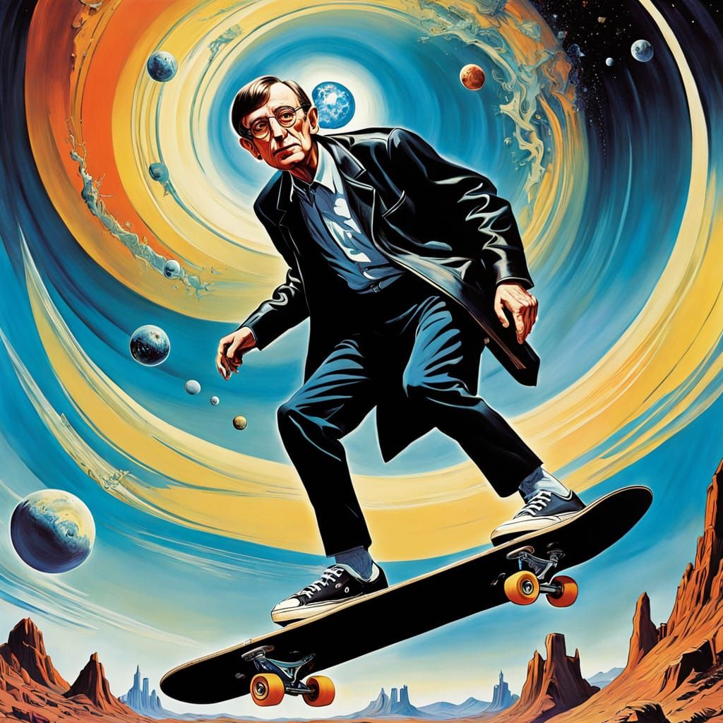 Cosmic Skateboarding Genius Defies Gravity in Futuristic Thr...