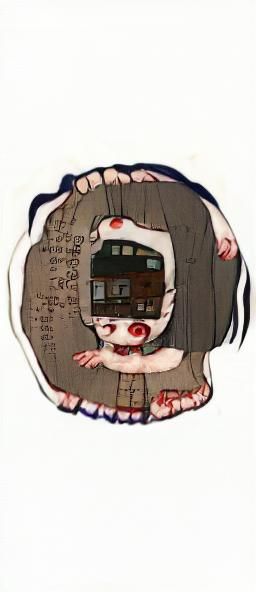 Disturbing Chibi Body Horror in Junji Ito Style