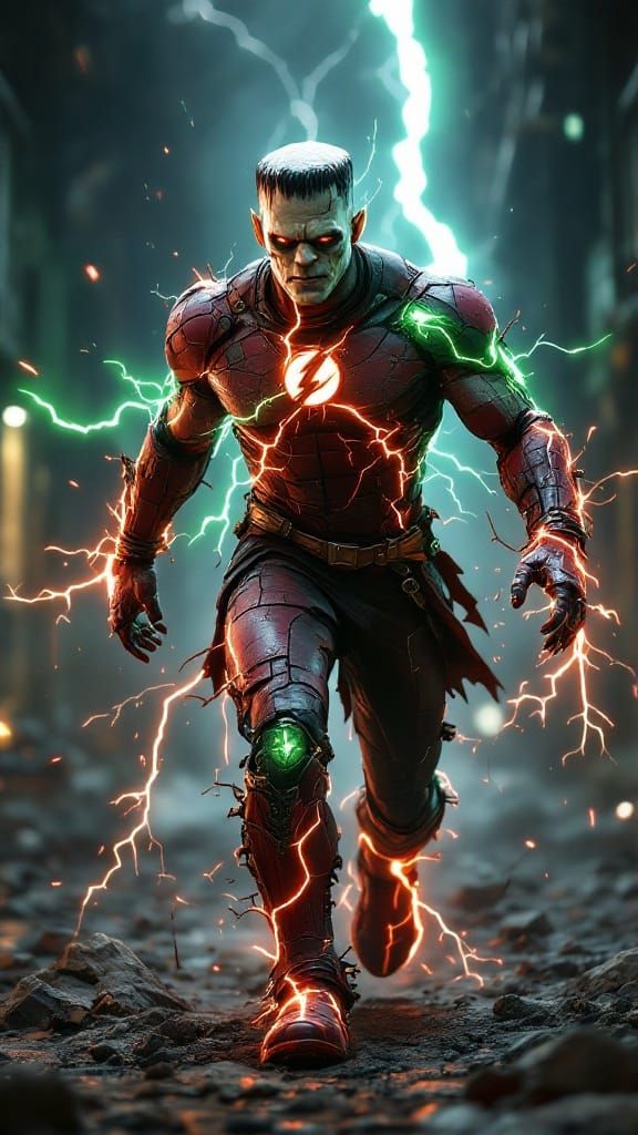 Frankenstein's Flash: A Gothic Horror Fusion