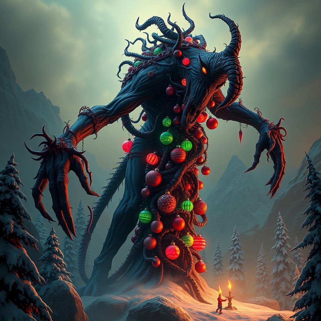Ethereal Grinch Inspired Christmas Demon