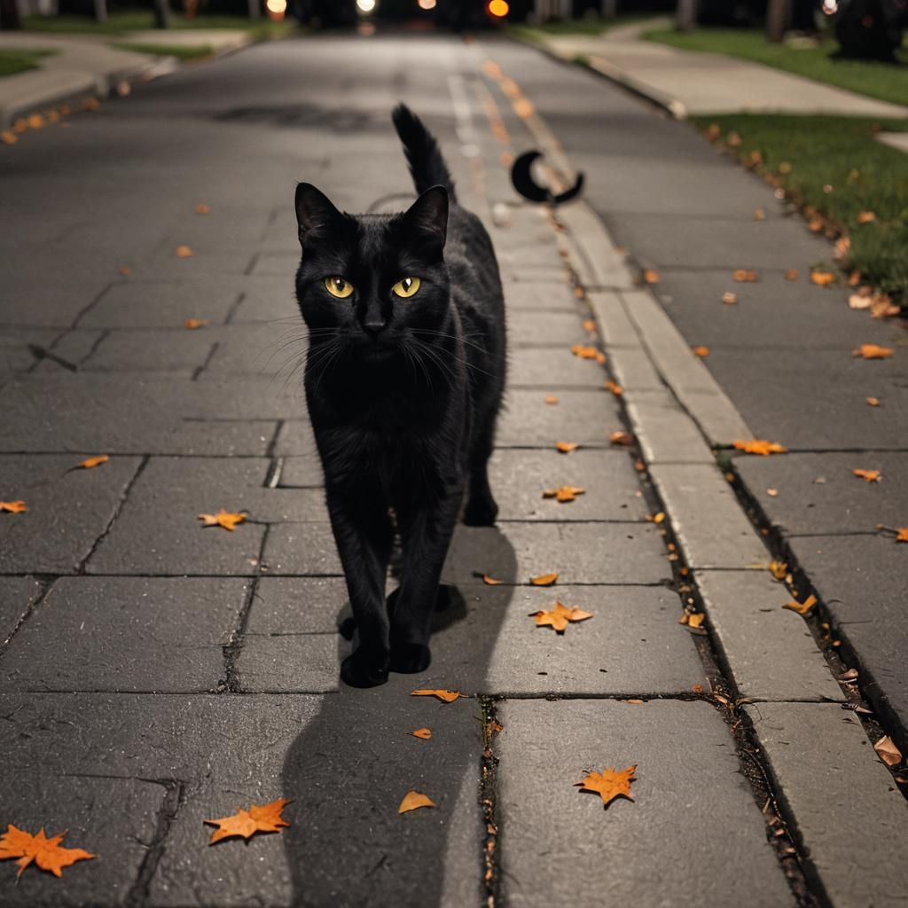 Black Cat's Halloween Night Walk
