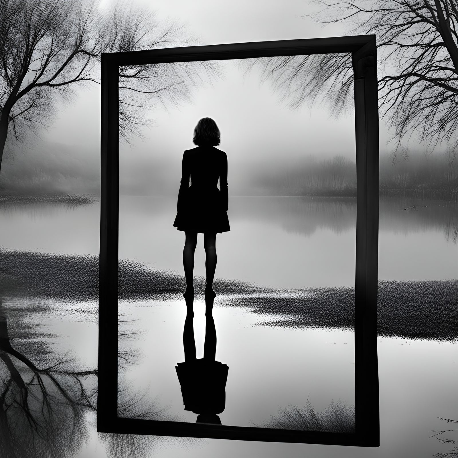 I wonder who I am? 
Reflections offer nothing.