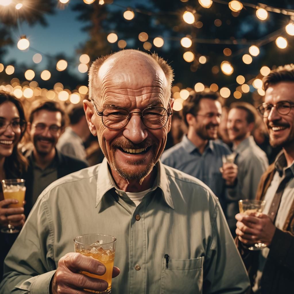 Walter White Portrait at Party in Medium Format Photography