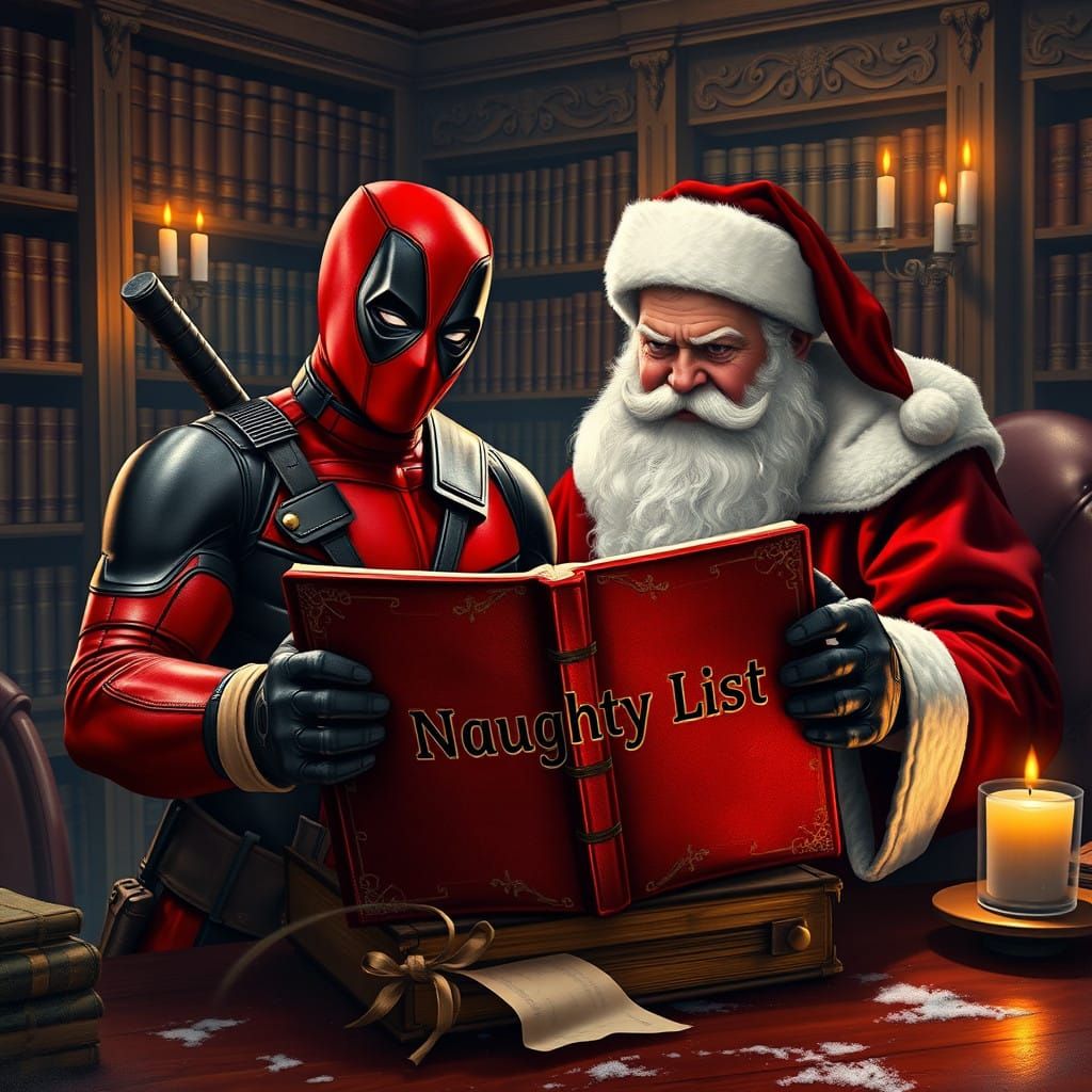 Deadpool and Santa Claus on the Naughty List Study