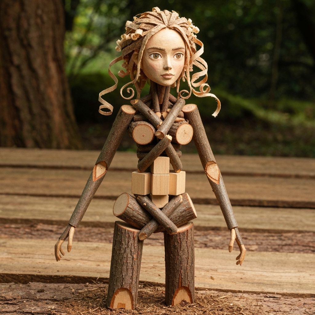 Wooden Forest Sprite in Magical Realism Style