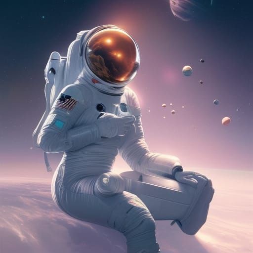 Woman in Spacesuit: Hyperdetailed Artstation Portrait