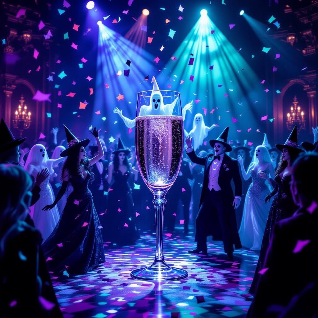 Spooky New Year's Gala with Dancing Ghosts