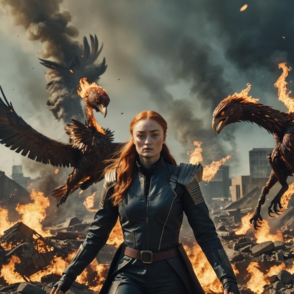 Sophie Turner as Phoenix: Cinematic X-Men Film Still