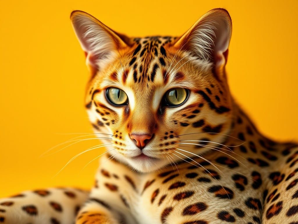 Surreal Leopard Maiden in Majolica Style