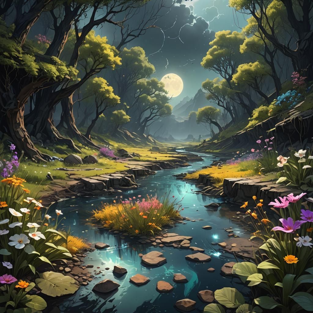 Desolate Wastelands with Eerie Darkness in Hyperrealistic St...